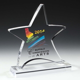 Custom Moving Star Award - 4 Color Process, 6 1/4
