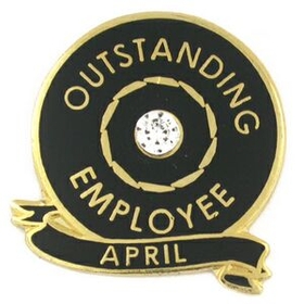 Custom Outstanding Employee - April, 7/8" Diameter