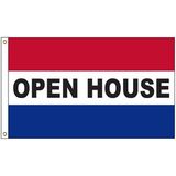 Custom Open House 3' x 5' Message Flag with Heading and Grommets