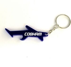 Custom Airplane Aluminum Bottle Opener With Keychain (9 Week Production), 2 11/16" L X 1" W