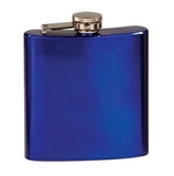 Custom 6oz Stainless Steel Flask - Glossy Blue ( screened )