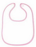 Custom Terry Cotton Baby Bib W/ Clear Pvc Front Lining - Back Closure (9-1/4