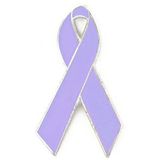 Blank Lavender Awareness Ribbon Lapel Pin, 1