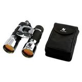 Custom 16x32 Chrome Plated Binoculars with Ruby Lenses and Case