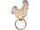 Custom 2-Sided Natural Leather Chicken Keychain, Price/piece