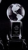 Custom Globe On Base Award - 3-1/2