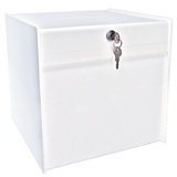 Custom Large White Deluxe Ballot Box