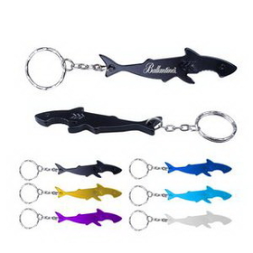 Custom Shark Bottle Opener Key Chain, 3" L x 0.8" W x 0.2" H