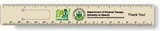 Custom .020 White Plastic Punched Clip Bookmark Rulers - 1