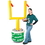 Custom Inflatable Goal Post Cooler w/ Football, 76" L, Price/piece