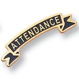 Blank Etched Enameled School Pin (Attendance)