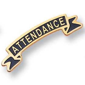 Blank Etched Enameled School Pin (Attendance)