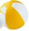 Custom 16" Inflatable Alternating Yellow & White Beach Ball, Price/piece