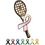 Custom Amcraft -  Awareness Tennis Racket Pin, 1 1/2" L x 1/2" W, Price/piece
