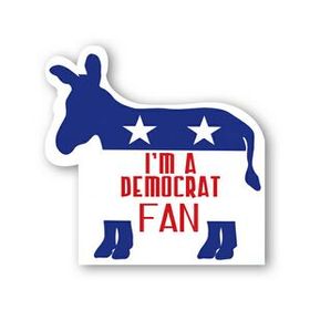 Custom Fan - Donkey or Democrat Shape Paper Hand Fan - Without Stick
