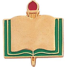 Enamel Academic Award Pin (Blank Book), 13/16" W
