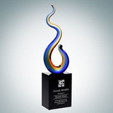 Custom Art Glass Flame Award, 12