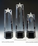 Custom Star Tower Optical Crystal Award Trophy., 10