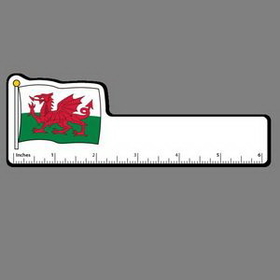 6" Ruler W/ Full Color Flag of Wales