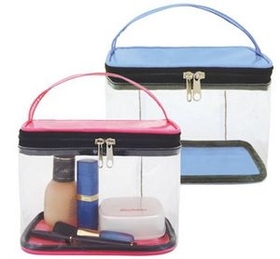 Custom Clear Handy Accessory Bag (5-3/4"x4"x4-1/2")
