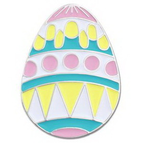 Blank Easter Egg Pin, 3/4" W x 1" H