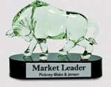 Custom Art Glass Bull Award (8 1/4