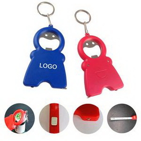 Custom 4 in 1 Opener LED Key Chain, 3" W x 1 1/2" H x 1/5" H