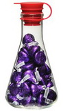 Custom 250ml Erlenmeyer Candy or Treat Flask w/ Silicone Stopper, 5.75