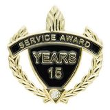 Blank Service Award Lapel Pins (15 Years), 1 1/4
