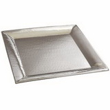Custom Hammered Square Stainless Steel Tray (16