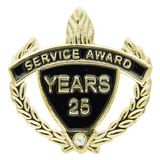 Blank Service Award Lapel Pins (25 Years), 1 1/4