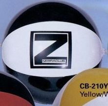 Custom Inflatable 2 Tone Color Beachball - Black/White / 16"