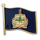 Blank Vermont State Flag Pin