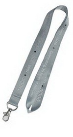 Custom Silver Gray Nylon Lanyards 5/8" (15Mm)