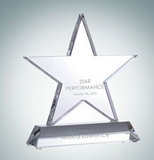 Custom Motivation Star Optical Crystal Award Plaque (Small), 4 5/8
