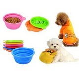 Custom Collapsible Silicone Pet Bowl, 5 1/8