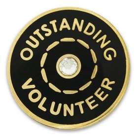 Blank 7/8" Wide Outstanding Volunteer Pin