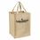 Custom Eco Green Natural Jute / Burlap Grocery Bag w/Cotton Web Handles, Price/piece