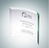 Custom Beveled Bent Jade Glass Award Plaque (Extra Large), 7