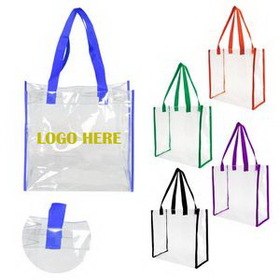 Custom Clear PVC Tote Bag, 12" W x 12" H x 6" D