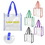 Custom Clear PVC Tote Bag, 12" W x 12" H x 6" D, Price/piece