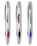 Custom Metal Collection Twist Action Ballpoint Pen w/ Chrome Plated Accent