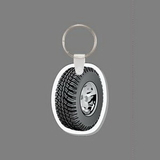 Key Ring & Punch Tag - Tire With Wheel