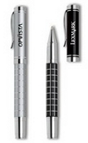 Custom Metal Collection Cap Action Rollerball Pen w/ Sleek Chrome Accent