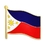 Blank Philippines Flag Pin, 3/4" W, Price/piece