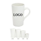 Custom 16 oz White Ceramic Mug Coffee Cup, 3 1/2