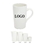 Custom 16 oz White Ceramic Mug Coffee Cup, 3 1/2" Diameter x 5 1/2" H, Price/piece