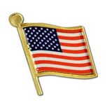Custom American Flag Lapel Pin Made in USA, 0.875