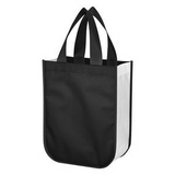 Custom Shiny Non-Woven Shopper Tote Bag, 9 1/4