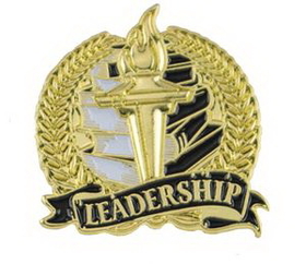 Blank 1-1/8" Bright Gold Academic Leadership Lapel Pin